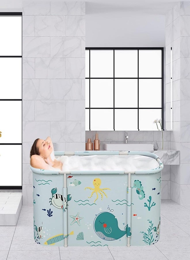 Suicune Portable Foldable Soaking Bathing Hot Tub for Adults, Separate Family Bathroom SPA Tub - Image 2